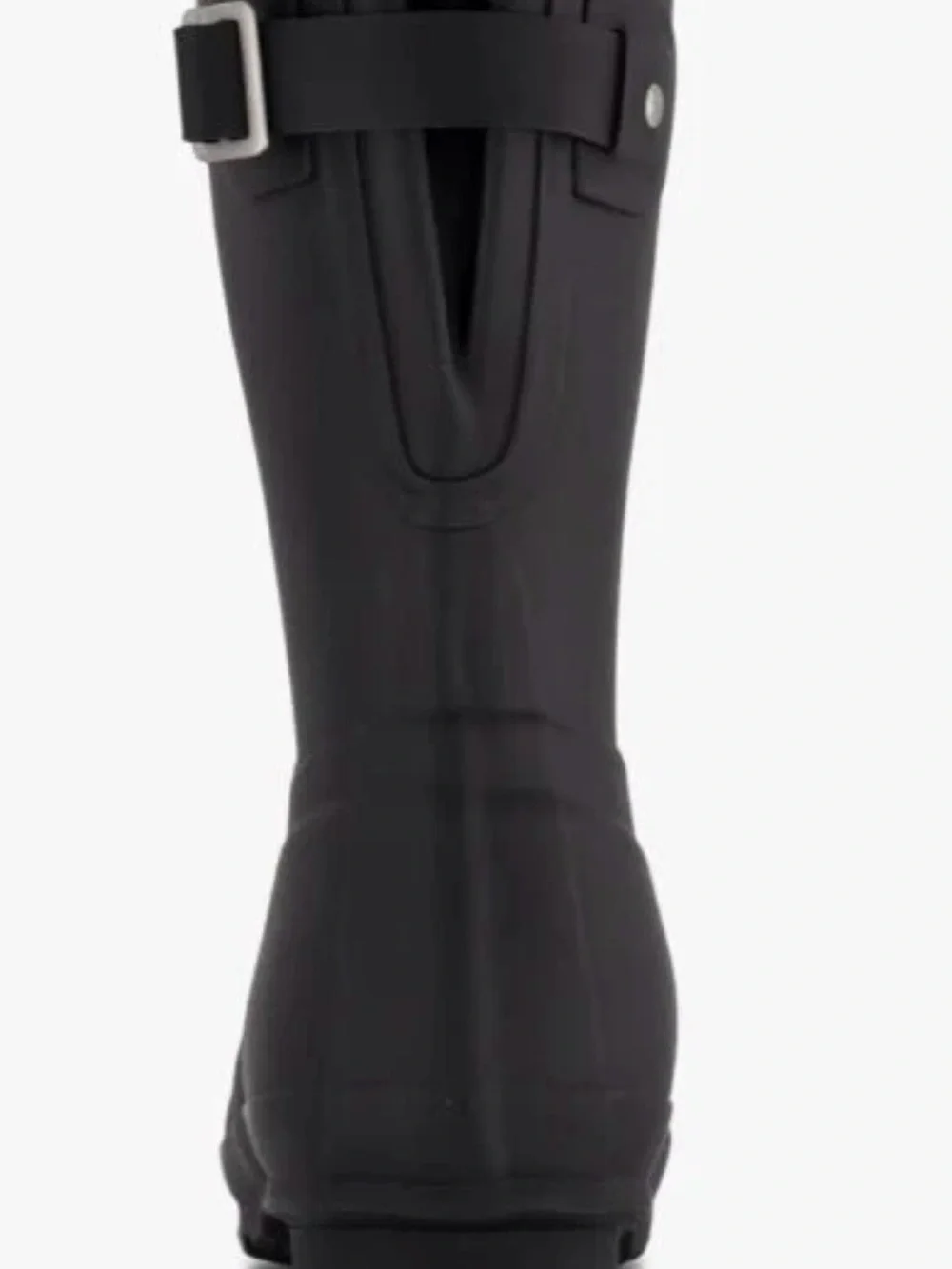 Hunter original Black Matte Short Rain Boots Side Buckle size 10 NEW WITH BOX